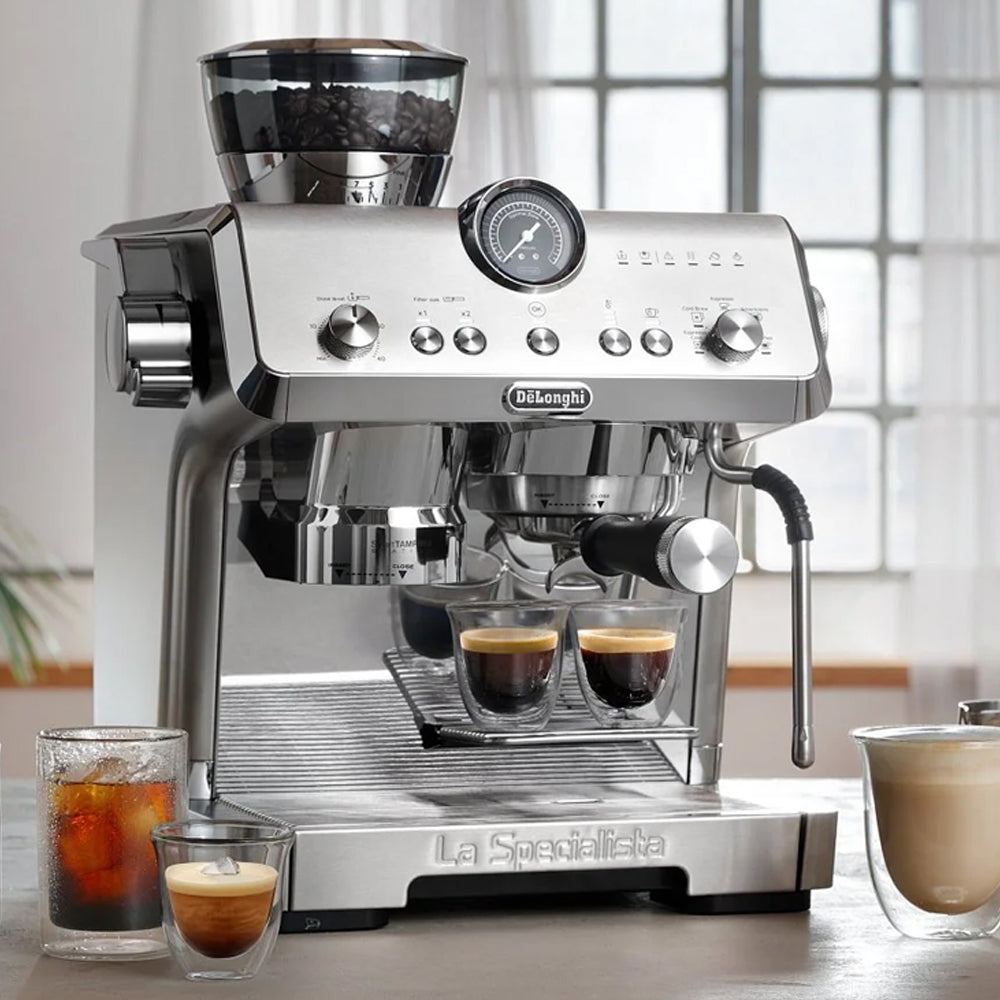 Premium Espresso Machine with Built-In Grinder